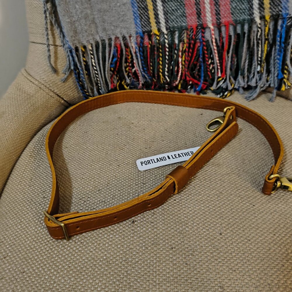 NWT Portland Leather Goods adjustable crossbody strap